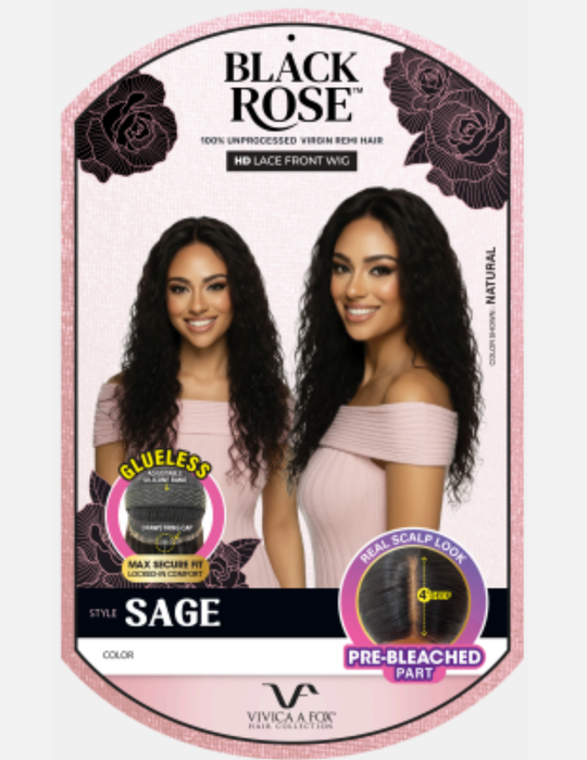 Vivica A. Fox Black Rose 100% Unprocessed Virgin Remi Hair Wig Sage