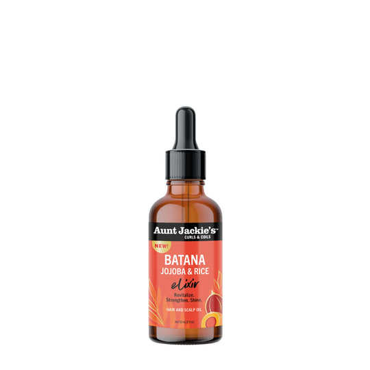 Aunt Jackie's Curls & Coils Batana, Jojoba & Rice Elixir Hair & Scalp Oil