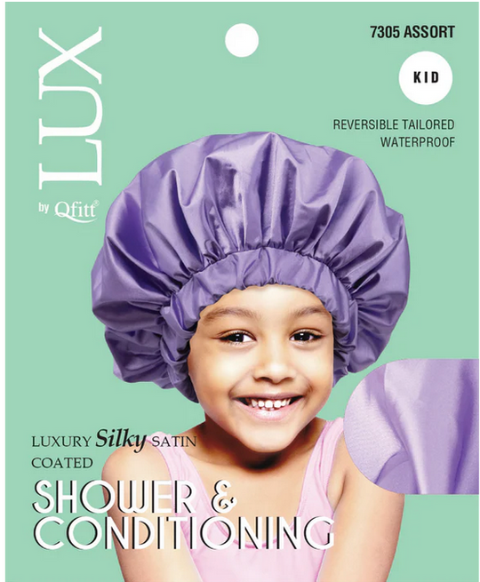 Lux by Qfitt KIDS LUXURY SILKY SATIN COATED SHOWER & CONDITIONING