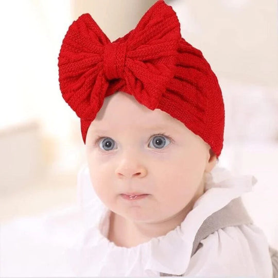 Encore Baby Turban Beanie Hat with Bow