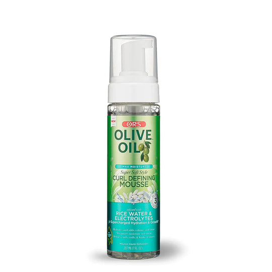 ORS Max Moisture Super Soft Style Curl Defining Mousse Infused with Rice Water & Electrolytes 7oz