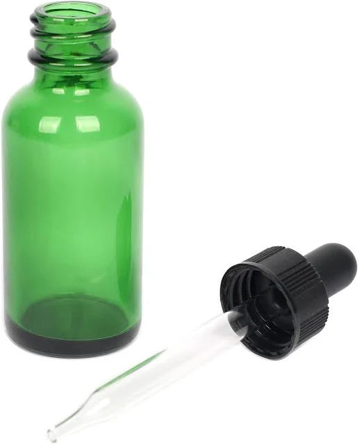 "Make Your Own Hair Oil" Glass Bottle and Eye Dropper