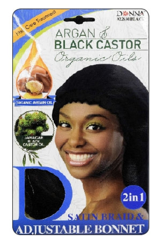 Donna Argan Adjustable Bonnet Black