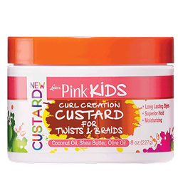 Pink kids curl creation custard for twists braids