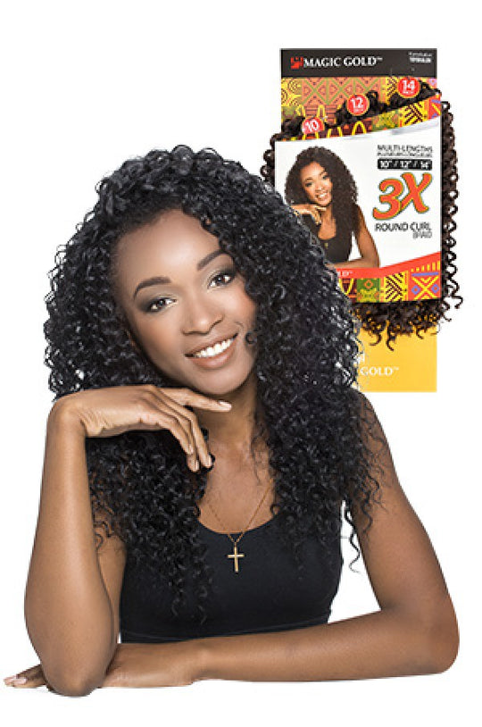 Magic 3X Round Curl Braid (10"+12"+14")