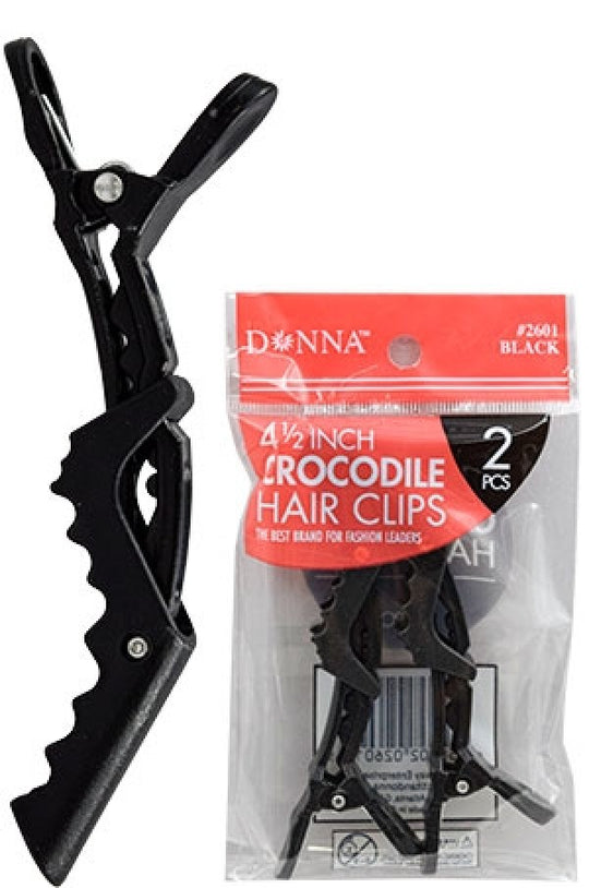 Donna Crocodile Clip 2pc 4.5"
