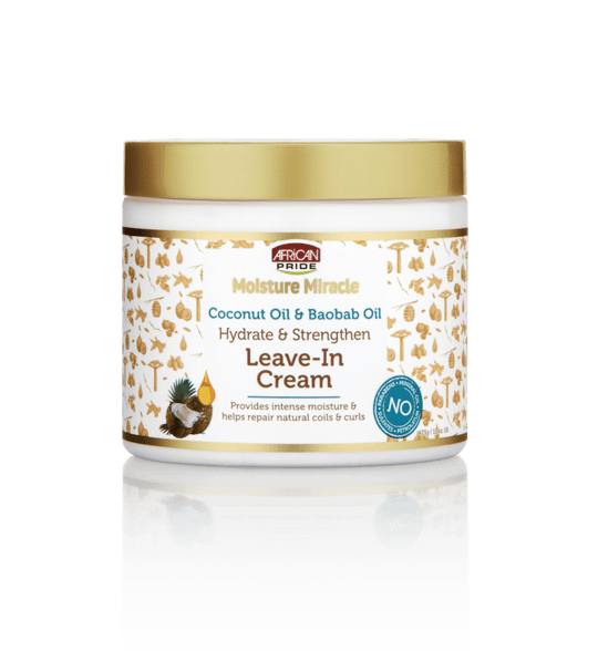African Pride Moisture Miracle Coconut Oil & Baobab Oil Leave-In Cream