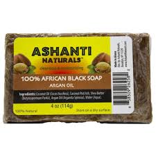 Ashanti Naturals 100% African Black Soap Bars Argan Oil