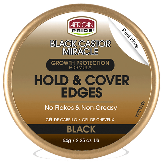 African Pride Black Castor Miracle Hold & Cover Edges
