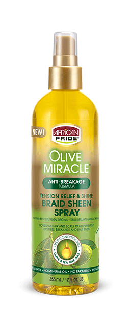 African Pride Olive Miracle Braid Sheen Spray