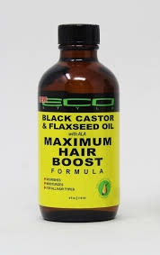 Eco Black Castor & Flaxseed Maximum Hair Boost Formula