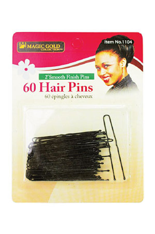 Magic Gold Hair Pins 2" Black #1104