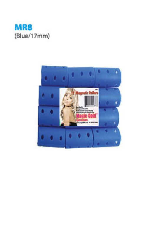 Magic #MR-8 Magnetic Rollers 12pc 17mm/ D.Blue